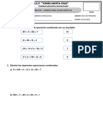 Examen Final de Matematicas 1er Grado IV Bimestre