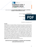 Construcción de Ciudadanías Ambientales para La Defensa, Cuidado Y Protección de La Vida