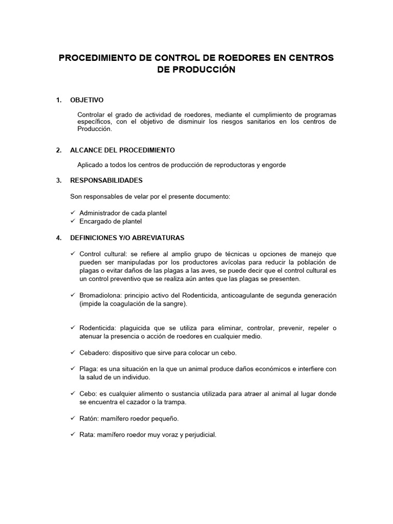 Control de Roedores en Producción Avícola | PDF | Plaga (organismo ...