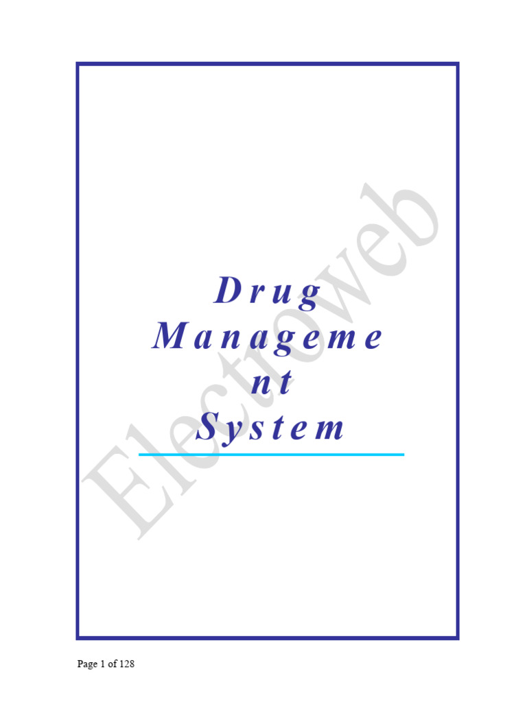 Drug Management System Overview | PDF | Database Index | Microsoft Sql ...