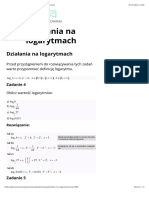 Działania Na Logarytmach - Matematyka - Opracowania