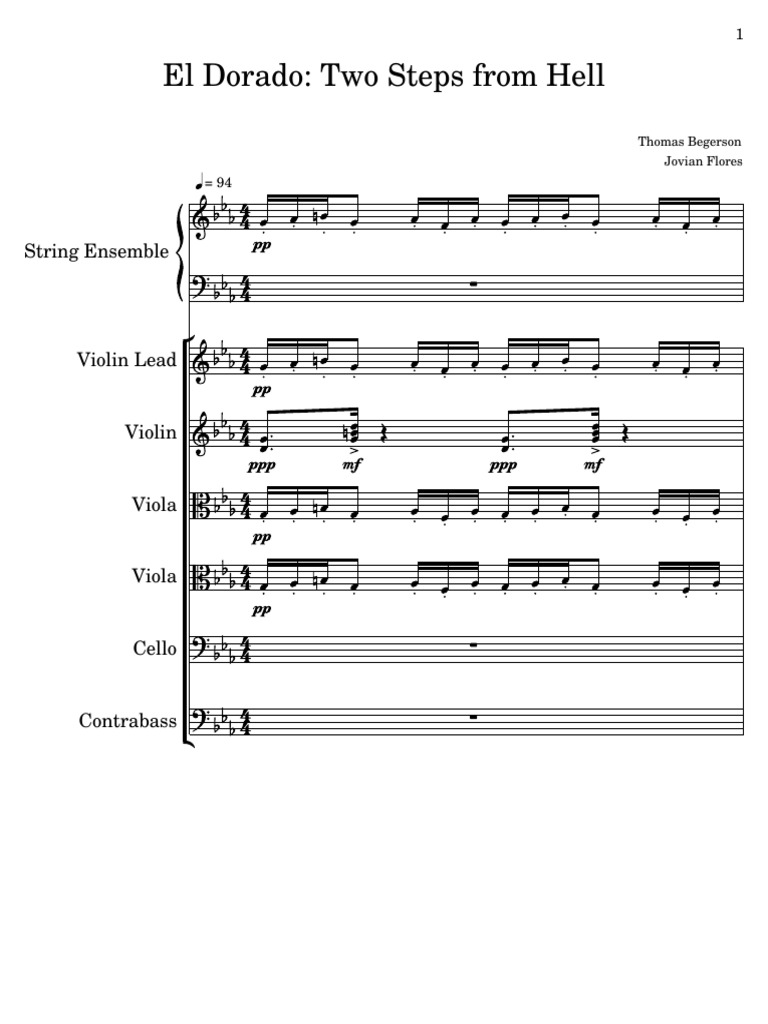 El dorado two steps from hell pdf double bass classical music