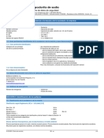 Hipoclorito de Sodio: Ficha de Datos de Seguridad