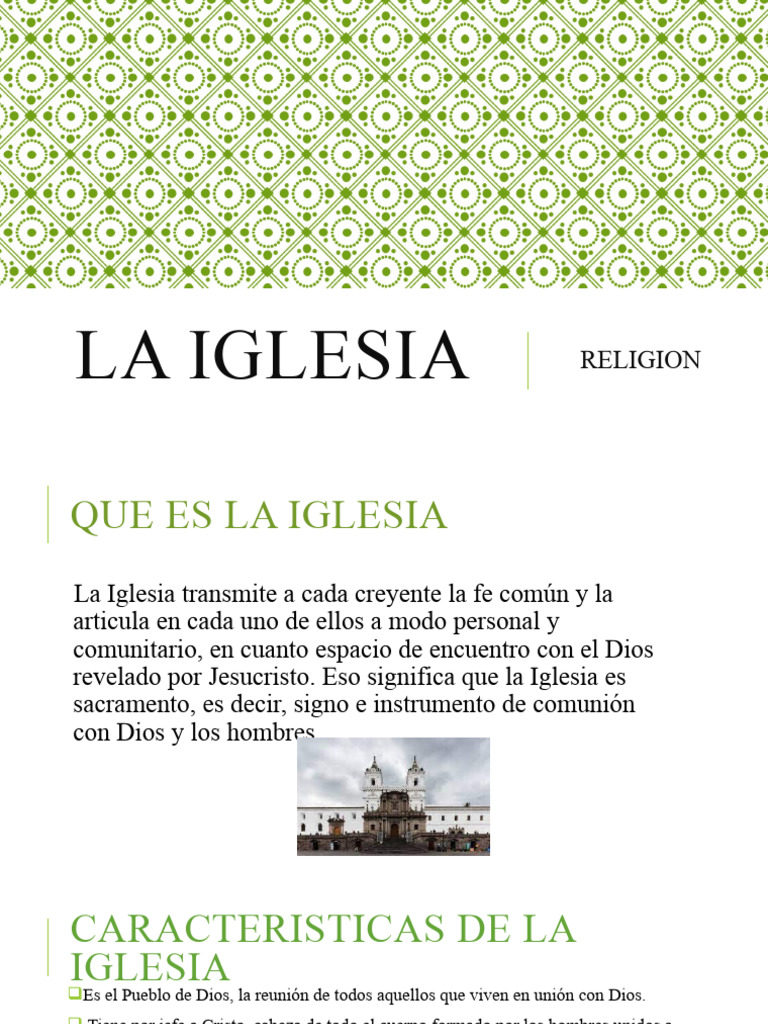 Características y Fundamentos de la Iglesia | PDF