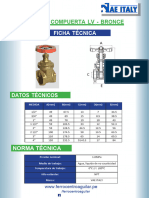 Válvula Compuerta LV - Ficha Técnica