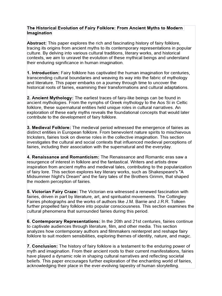 FAIRY MYTHOLOGY ORIGINS TYPES FOLKLORE EXPLAINED intelligence overview