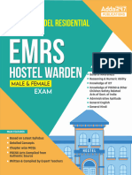 EMRS Hostel Warden Male & Femaile Exam Book (Index With Cover)