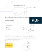 Normal and Tangential Coordinate Systems