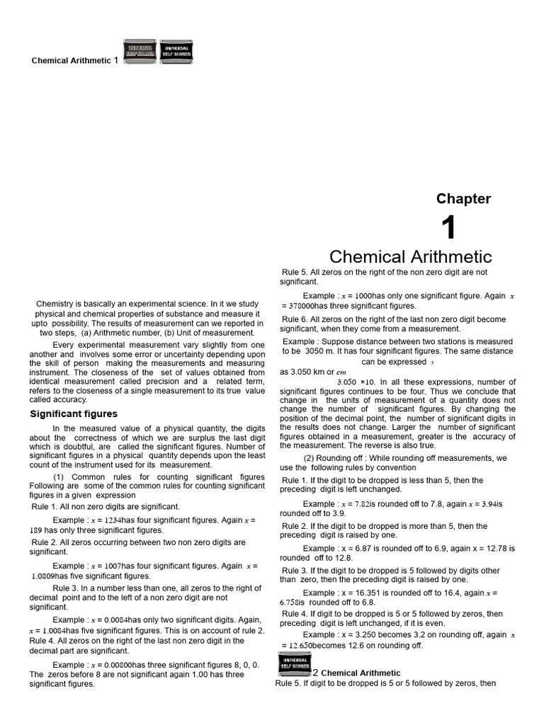 Uss Chemistry | PDF | Significant Figures | Mole (Unit)