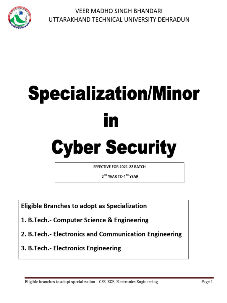 Specilization In Cyber Security Download Free Pdf Security