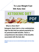 How To Lose Weight Fast With Keto Diet