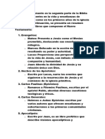 El Nuevo Testamento Es La Segunda Parte de La Biblia Cristiana y Se Centra en La Vida y Enseñanzas de Jesucristo