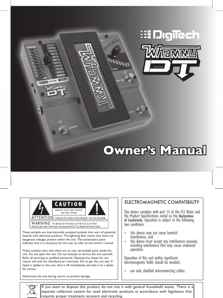 Whammy DT User Manual | PDF