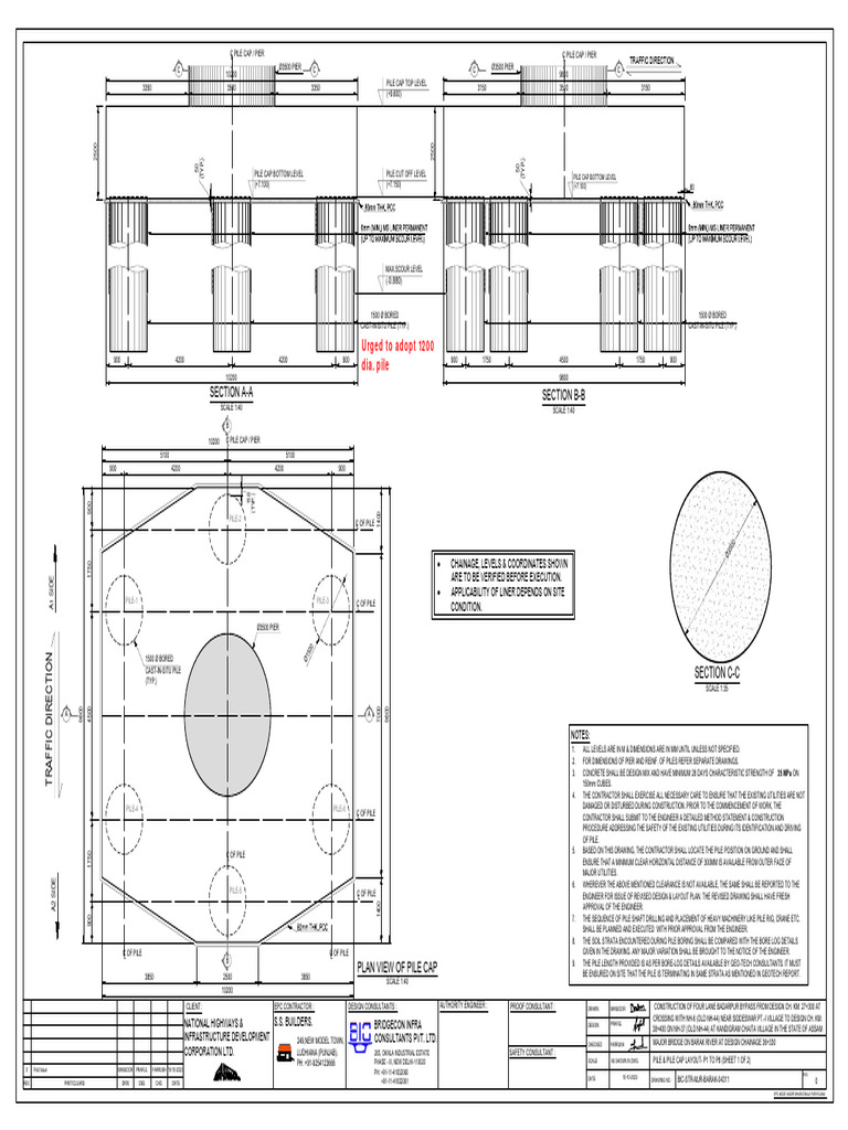 Bridge Pile Layout & Details | PDF | Deep Foundation | Engineering
