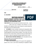 Motion Exparte For Interim Injunction Sample-1