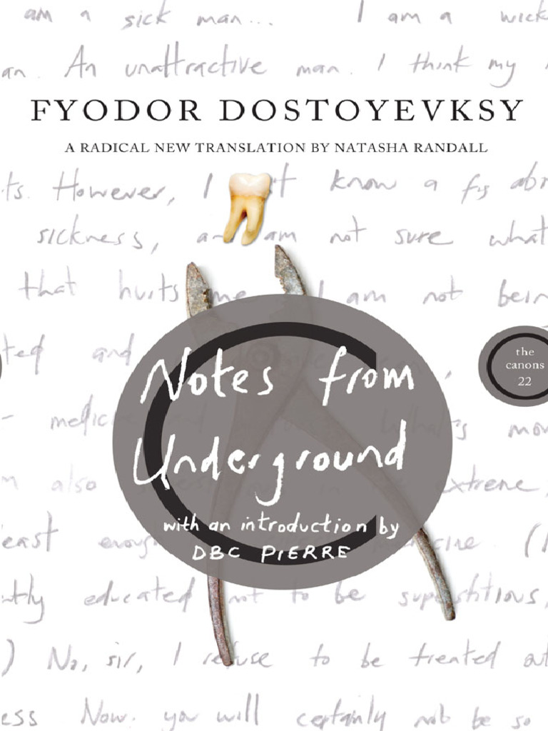 Notes From Underground Dostoyevsky Fyodor 1864 Canongate Books