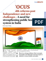 Public Health Reforms Post Independence, New Challenges: A Need For Strengthening Public Health Care System in India