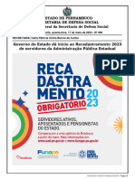 Recadastramento Dos Servidores Ativos Aposentados e Pensionistas Do Estado