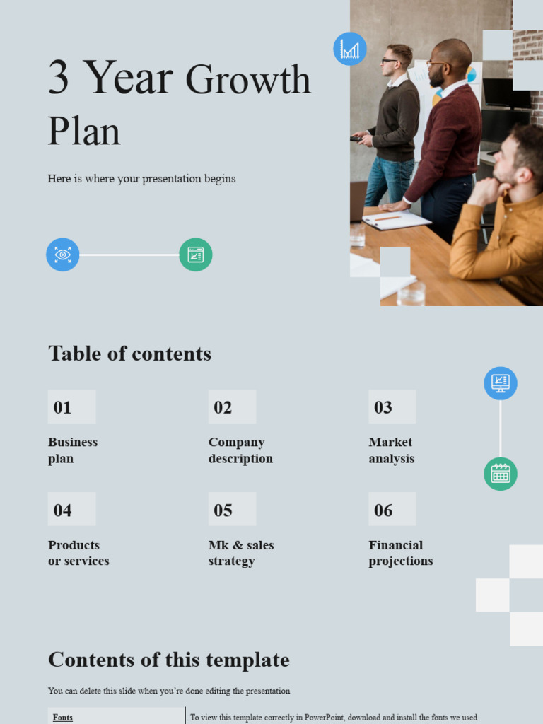 3 Year Growth Plan by Slidesgo | PDF | Marketing | Sales