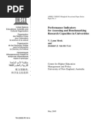 Performance Indicators For Assessing and Benchmarking Research Capacities in Universities