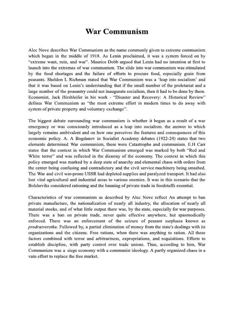 War Communism Pdf Pdf