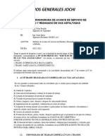 Informe de Avance Pintado y Resane de Vias Asfaltadas 08-11