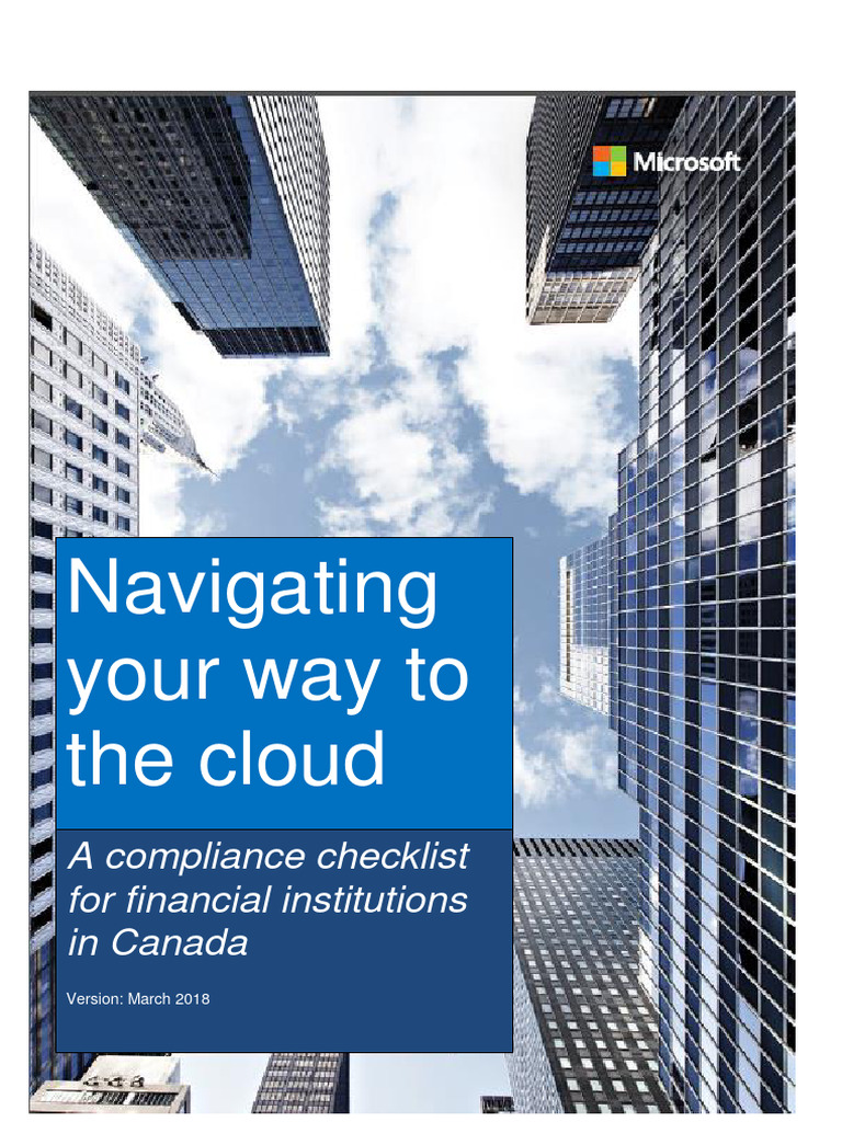 Cloud Compliance for Canadian Banks | PDF | Cloud Computing | Microsoft ...