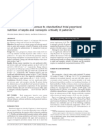 Similar Metabolic Responses To Standardized Total Parenteral Nutrition of Septic and Nonseptic Critically Ill Patients