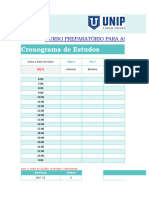 Cronograma de Estudo Unipre