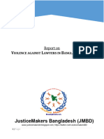 Report On Violence Against Lawyers in Bangladesh 2022 by JMBF