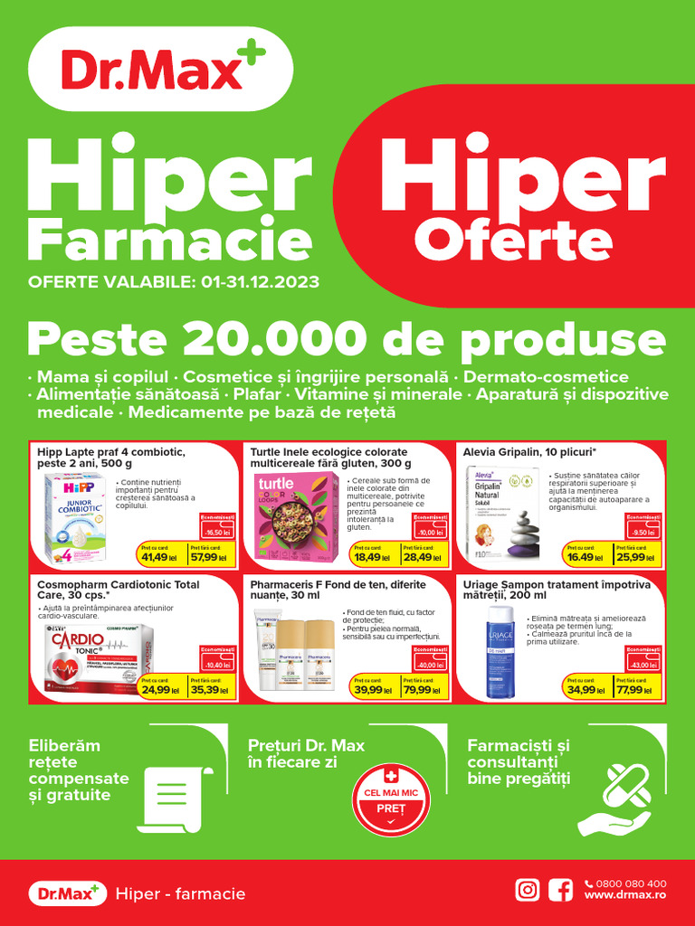 PREVIEW DP DR - Max Hiper Farmacie Catalog Regular Decembrie Final 1 | PDF