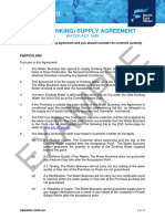 Water Supply Agreement
