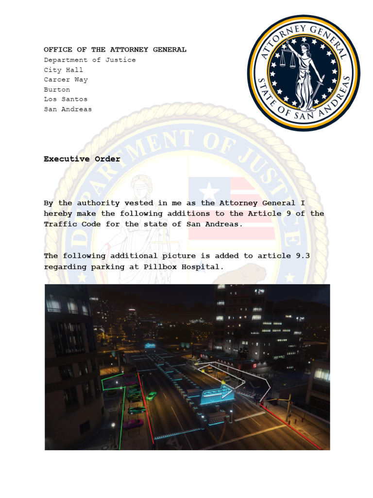 Traffic Code Executive Order PDF