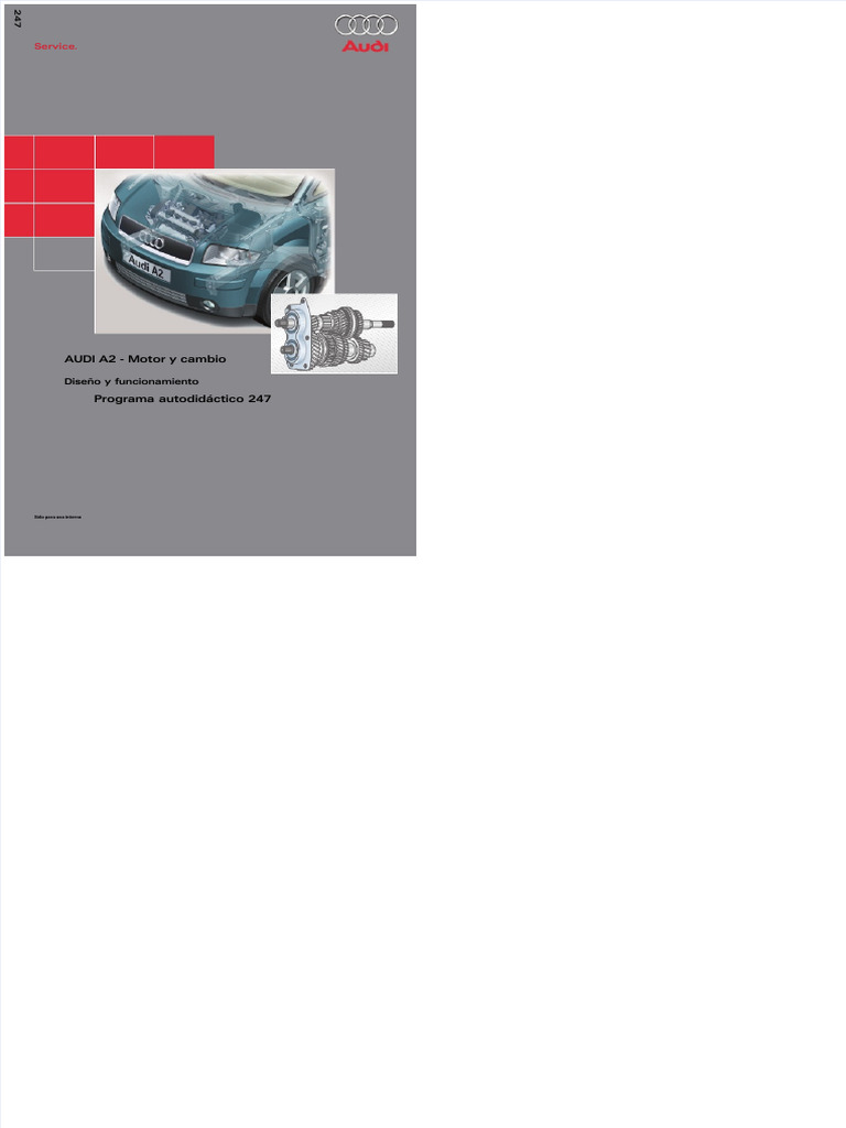 Manual Audi A2 PDF Acelerador Ingeniería mecánica