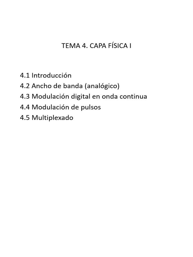 Capa Física: Ancho de Banda y Modulación | PDF | Modulación ...