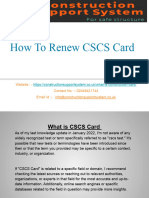 Renew CSCS Card