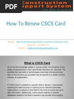 Renew CSCS Card