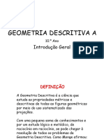 INTRODUÇÃO GERAL Geometria Descritiva