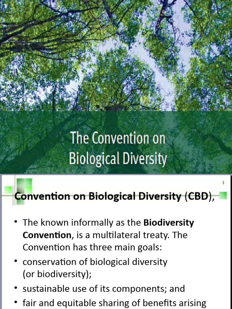 CBD | PDF | Conservation Biology | Biodiversity