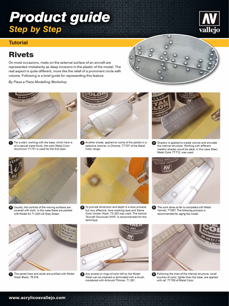 Airbrushing Rivets for Model Aircraft | PDF | Rivet