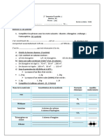 Devoir 2 Physique Et Chimie 2college 1er Semestre Sections Internationales Option Francais Modele 1