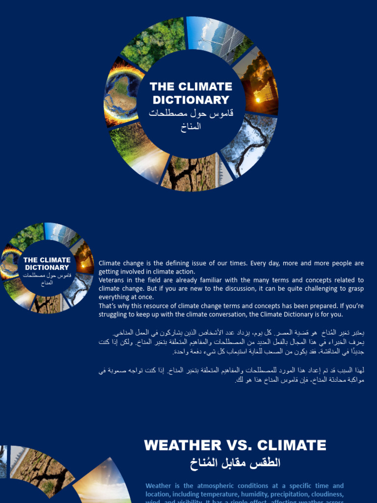 The Climate Dictionary 2023 PDF Climate Change Low Carbon Economy