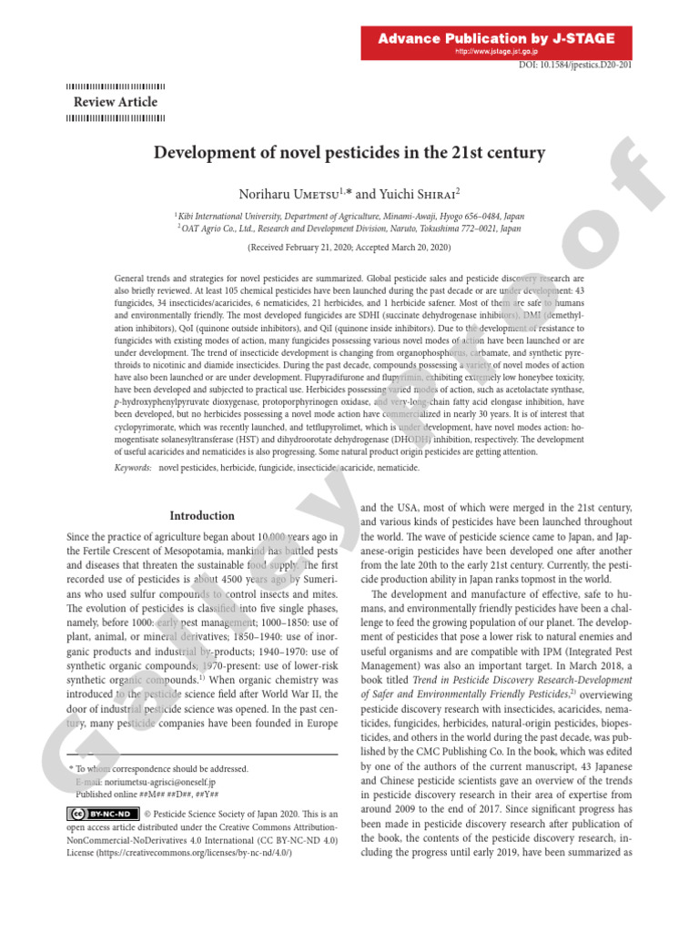 Novel Pesticide Trends & Strategies | PDF | Pesticide | Fungicide