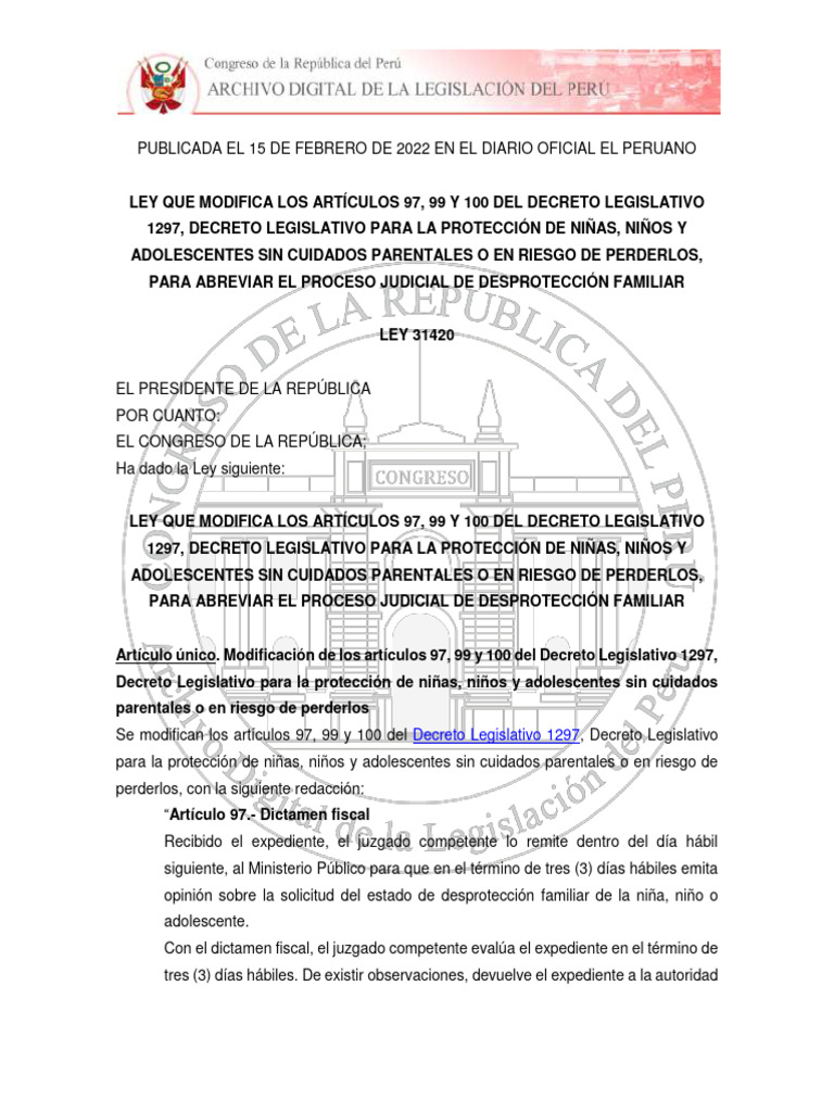 Decreto Legislativo 1297 | PDF | Judicaturas | Gobierno