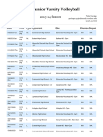 Printed Schedule