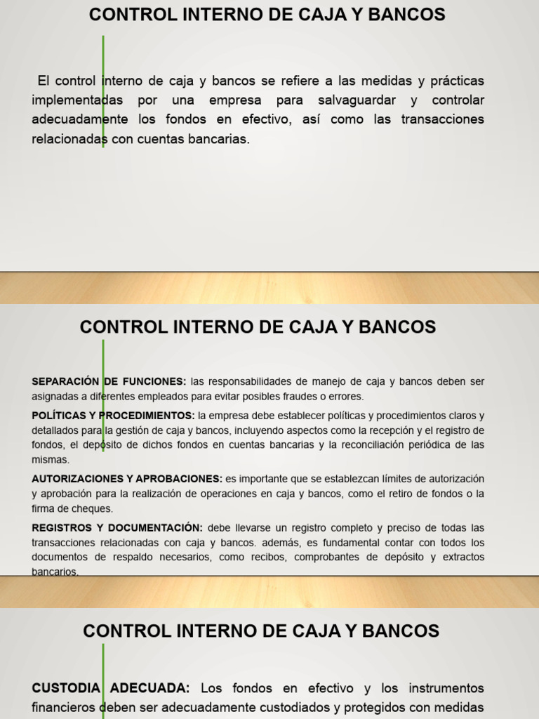 Control Interno de Caja y Bancos | PDF | Bancos | Auditoría