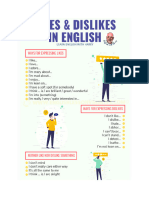 Likes and Dislikes in English