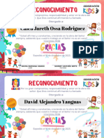 Certificado de Reconocimiento Infantil Colorido