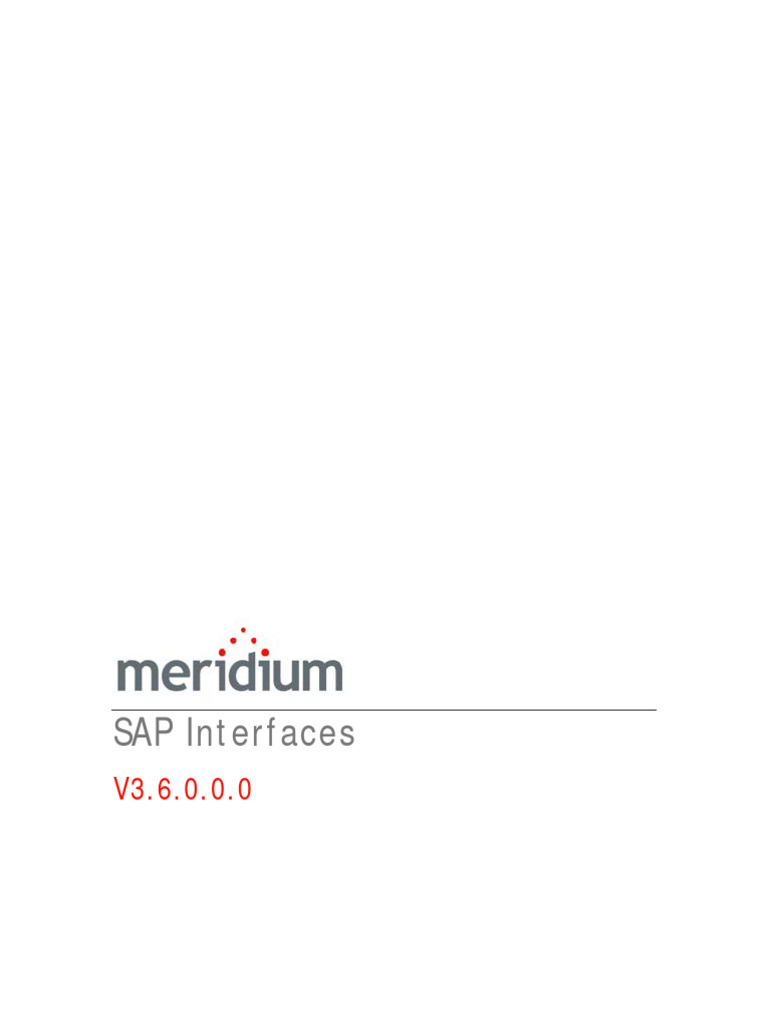 Sap Interfaces List