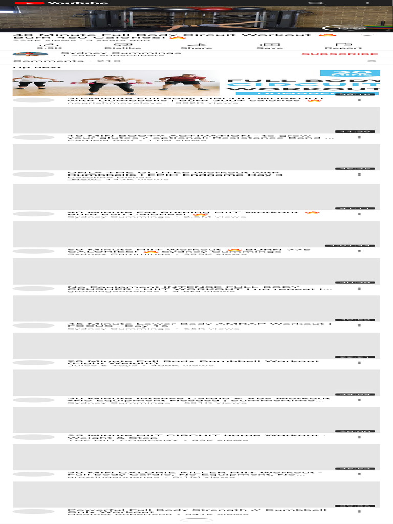 40 Minute Full Body Circuit Workout ?burn 450 Calories!? - YouTube ...